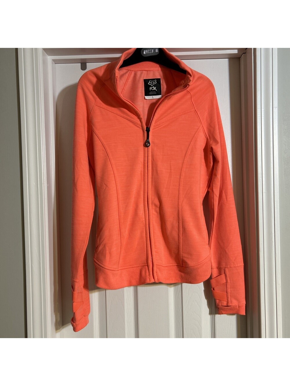Fox Racing Jacket Women’s Large - Neon Melon Orange Full Zipper Great Condition!